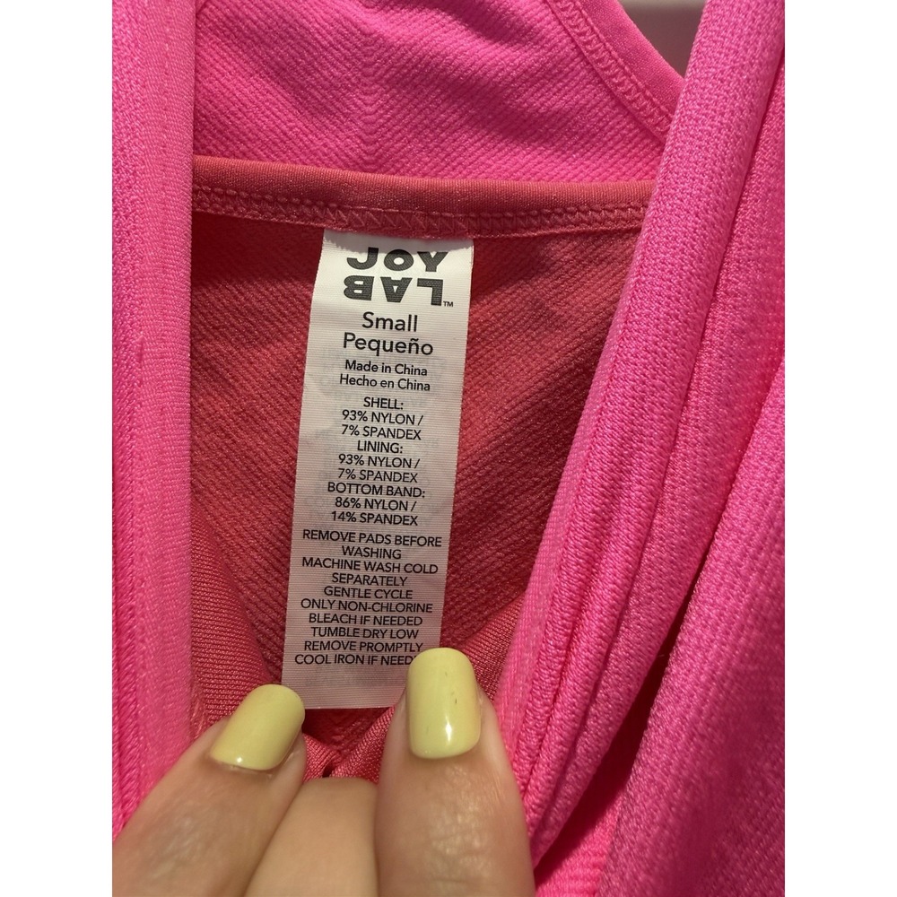 Sporty Athleisure JoyLab Hot Pink Sports Bra Running Shorts Set S/XS - Picture 3 of 8